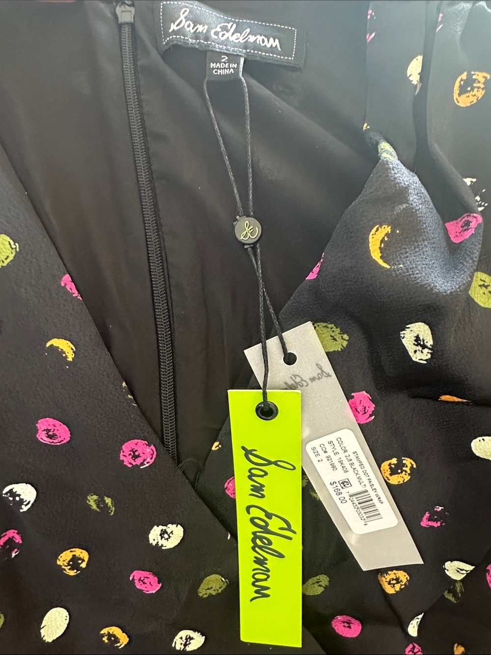Sam Edelman Stamped Dot Paisley Wrap Dress (NWT) - Picture 2 of 4
